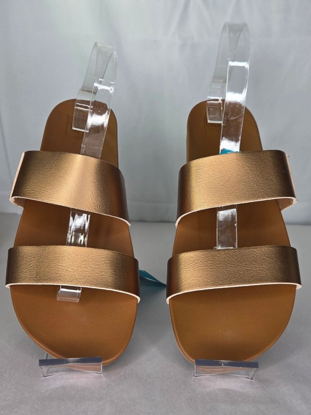 Reef Cushion Vista Vegan Leather Slides Sandals - Copper Tan - Picture 2 of 5